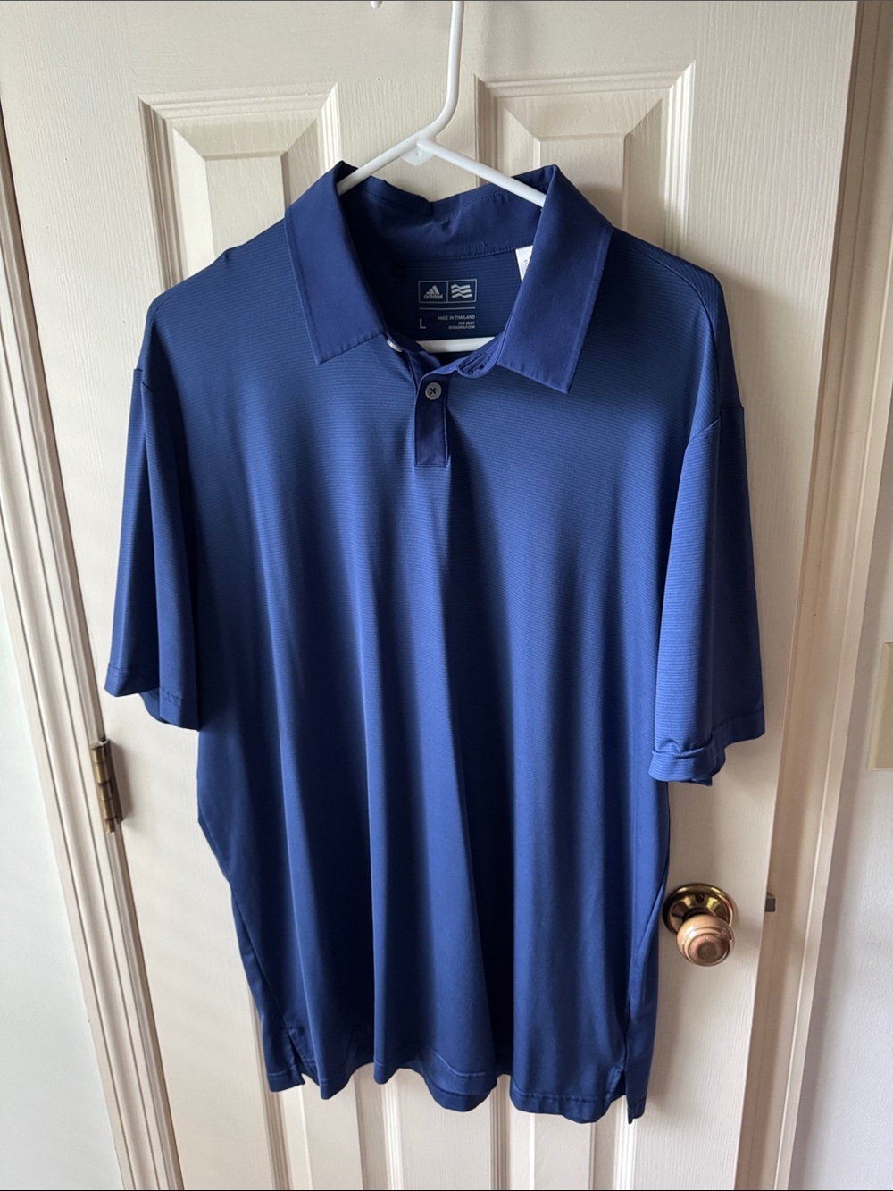 adidas Men’s Blue Polo Shirt Size Large Golf Shirt